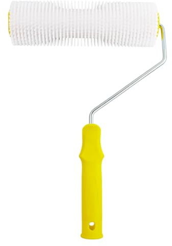 Cozlly 22cm/15cm Rodillo de Puas Autonivelante, Longitud de Púa: 11 mm, Rodillo Antiespumante Autonivelante para Remover Pegamento Resina Hormigón Yeso (22cm)