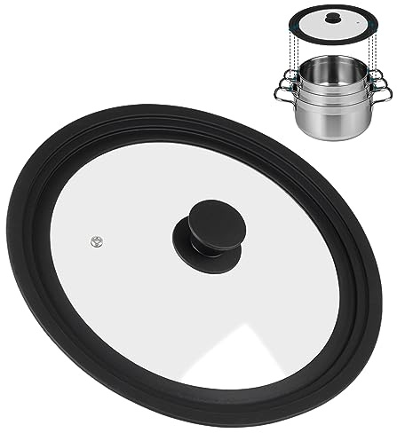 Akicderu Universaldeckel, Pfannendeckel, Glasdeckel für 28/30/32 cm Töpfe und Pfannen, Topfdeckel für vielseitiges Kochen