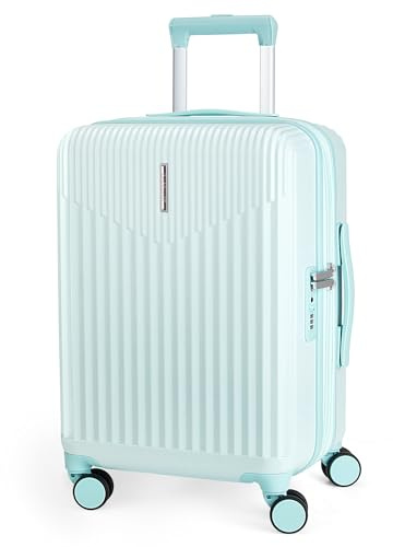 BAGSMART Carry On Luggage 22x14x9 Airline Approved with Spinner Wheels,100% PC Hardside Expandable Luggage with TSA Lock for Trips, 20 Inch Rolling Suitcases for Men Women,Green