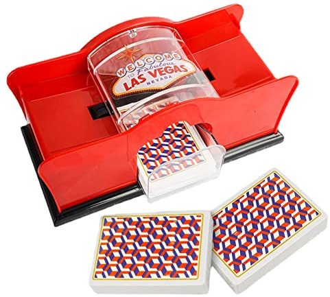 Card Shuffler 2 Deck,card shuffler machine,Playing Cards Shuffler and Dispenser,Playing Card Shuffler Manual for Blackjack Texas Holdem Poker Home Card Games Card Shuffling Machine
