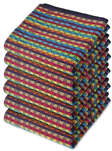 Emma Barclay Tea Towels for Kitchen Packs of 6 100% Cotton Terry Tea Towels Multicoloured Kitchen Home Household Essentials Dish Towels Kitchen Cloths Utility Design 6 Pack