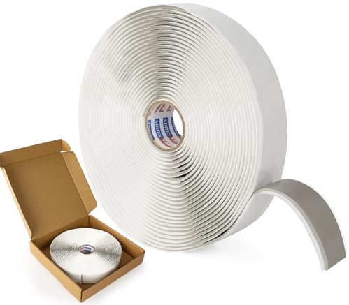 ADHES Butylband Dichtungsbänder, 25mm x 9m x 3mm 1 Rollen, Tape Wasserdichtes Klebeband für Teichbau, Bauwerke, Fassaden, Dach, Wohnwagen, Fenster, Container, Flachdach Grau Butyl sealant Tape