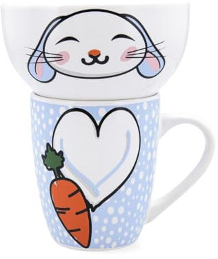 Quid Zoo Set Infantil Mug Y Bol Cerámico 38cl & 50cl