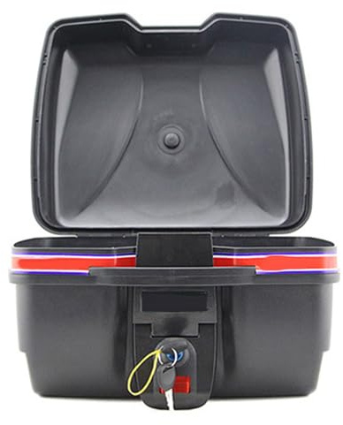 Tomotato 24 L Bauletto per Scooter, Universale Bauletto Moto con Serratura e Catarifrangente, Adatto per un Casco, per Ciclomotori, Motocicletta, Quad