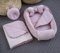 Mini PUNKTE Rosa/MINKY Altrosa Baumwolle Polar Fleece Babynest Neugeborene Baby Unterlage Reisebett Nestchen SOLO/o. Ausstattung SET für Mädchen (Nestchen + DECKE + Matratze + Bärchen + Schmett.)