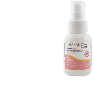ALPHANOVA SANTE - Spray anti-moustiques bébé textile - naturel - sans insecticides neurotoxiques -50ml
