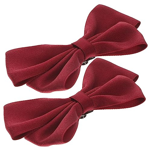 minkissy Fermagli per Scarpe da Donna Fiocco Rosso Scuro Clip Rimovibili per Scarpe da Sposa Accessori per Tacchi Alti per Matrimoni e Feste