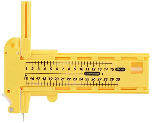 ZAWELIYO Outil de Coupe-cercle Rotatif, Coupe-boussole Professionnel pour Découpe en Cuir en Carton en Papier, avec Couvercle de sécurité et Lames, Outil à L'échelle Métrique