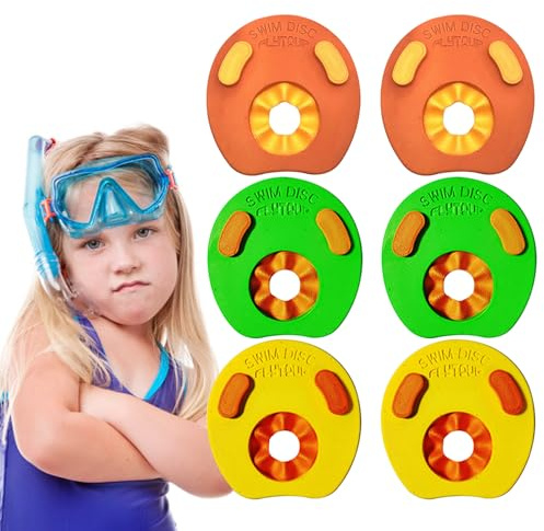Armschwimmer für Kinder – stapelbare Schwimmscheiben, sichere Schnallenriemen, leuchtende Farben | Schwimmtrainingshilfen für Kleinkinder
