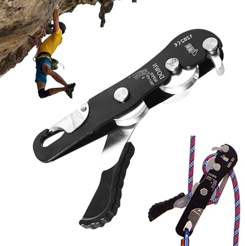 Genérico Descenso de Escalada: Dispositivo de Cuerda autofrenante, Equipo de aseguramiento antipánico, Equipo de Parada de montañismo, Herramienta de Seguridad para Rappel | Mismo Durable Que el Des