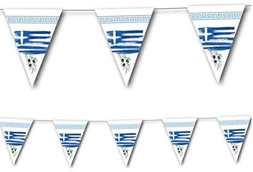 3,5m Wimpelkette * GRIECHENLAND * als Deko für Länderparty von DH-Konzept // Mottoparty Banner Girlande Partykette