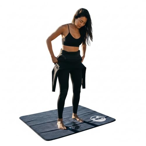 Malo’o Changing Mat – 4mm Neoprene Waterproof Surf Changing Mat, 36” x 30” Portable Wetsuit Changing Pad with Mesh Storage Bag, Quick-Dry Outdoor Mat for Beach, Camping, Van Life & Travel
