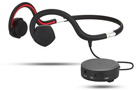 SXFJF Conduzione Ossea Cuffie, Apparecchio Acustico Cuffie Old Man Cuffia Auricolare Sport (Batteria Incorporata Amplificazione del Suono), con Microfono