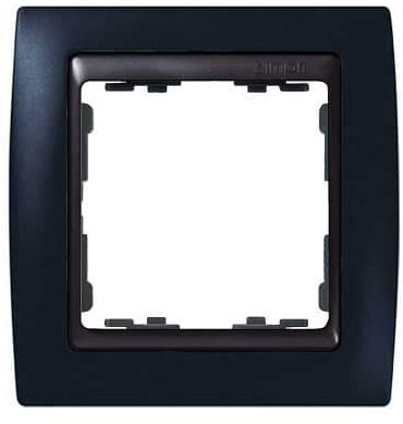 CABLEPELADO Marco compacto para 1 elementos Simon 82 | Marco de 1 elementos y bastidores | ‎8200617-098 | Apto para superficie y empotrar | Dimensiones: 89x89 mm | Color Negro