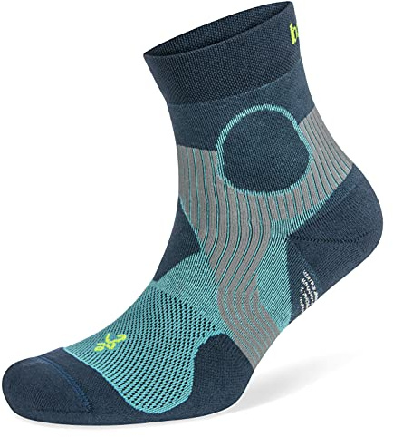 Balega Athletic Support Calcetines De Correr Para Hombres Y Mujeres, 1 Par - Transpirable, Que Absorbe La Humedad, Acolchado, Ajuste Ergonómico, Azul, Talla XL (EU 46-48.5)