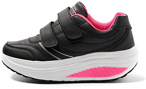 Scarpe Basculanti Donna con Strappo Scarpe Dimagranti Ortopediche per Camminata e Passeggio Comode e Antiscivolo per Anziani e Lavoro Sneakers Sportive da Ginnastica Firness SD2656 Fuxia 40
