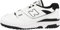 New Balance Homme 550 Sneaker, Blanc-Noir, 42 EU