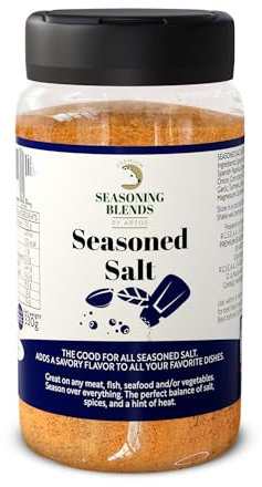 Seasoned Salt RUB (Para todo) Mezcla de Especias-Sal sazonado, Sin MSG, GMO y Alérgenos-Condimento/Sazonador Multiuso - Perfecto para-Pollo-Ternera-Cordero-Pescado-Verduras-Huevos-Patatas FRITAS