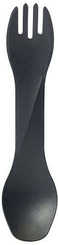 humangear GoBites Uno Titanium Spork - Ultralight Backpacking Gear, Black