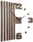 FLEXISTYLE Wall Clock DIY Holz Eiche Lamellen große Wanduhr 3D Wall Clock Modern Design EKO Wall Clocks Wandtattoo Dekoration Uhren für Büro Wohnzimmer Schlafzimmer (XXL 100cm Braun, Schwarze Zeiger)
