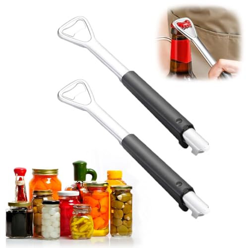 2 Pezzi Apriscatole Manuale,Apriscatole regolabile 2 in 1,Apriscatole Multifunzionale,Apriscatole Regolabile Per Mani Deboli,Universale Opener Barattolo, per anziani con mani deboli