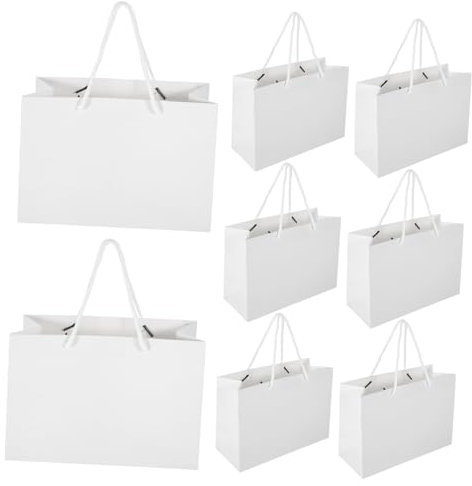 FELTECHELECTR 20pièces Kraft Avec Poignées De Fête à Remplir Pour Anniversaires Mariages Et Célébrations Pour Bonbons Et Petits