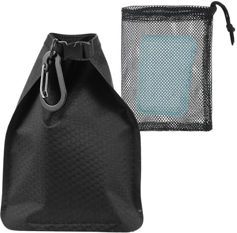 JIEYAO Jabonera de Viaje con Funda Impermeable, Soporte Jabón de Secado Rápido con Organizador de Malla Colgante y Gancho, Contenedor para Ducha Esencial