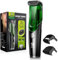 CIGAA Vacuum Beard Trimmer for Men, Rechargeable Beard Shaver with 20 Length and Styles Adjustable, IPX6 Waterproof Built-in Electric Beard Trimmer for Mustache, Sideburns, Facial Hair