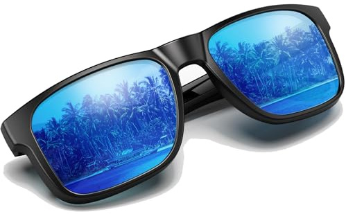 YOZISS Lunettes de Soleil Polarisées pour Hommes et Femmes, Protection UV400, Lunettes de Soleil Rétro Unisexes Classiques Ultralégères, Adaptées aux Voyages/Randonnée/au Cyclisme/Conduite/Pêche