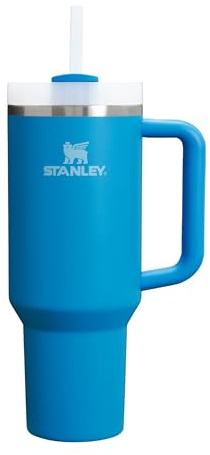 STANLEY 1913 Quencher H2.0 FlowState Mug Isotherme avec Paille 0.89L - Froid Pendant 9 Heures - Glacé Pendant 40 Heures - Thermos Lavable au Lave-Vaisselle - Gourde Inox Sans BPA - Azure