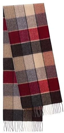 Scaldacollo Uomo Cotone - Sciarpa in Lana Calda, Morbida, Leggera, Scozzese, Scozzese, Scozzese, Scozzese, Regalo per Uomini, Donne, Bambini (G, One Size)