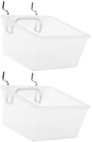 SHERCHPRY Bacs à Panneaux Perforés Transparents 2 Pièces Boîtes de Rangement pour Atelier Petit Format avec Supports Organisateurs Muraux Pratiques pour Outils et Accessoires