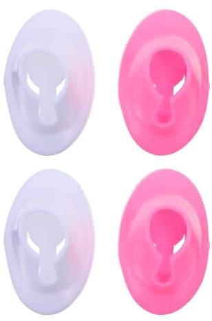 Ciieeo Soporte para Esmaltes de Uñas de Silicona Antiderrames, Exhibidor Compacto para 8 Botellas (4 en Color , 4 en Color Rosa), Organizador para Salón y Manicura Profesional