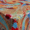 Wachstuch Wachstischdecke Tischdecke Gartentischdecke Mosaik Bunt Eckig 130 x 200 cm abwaschbar gefaltet
