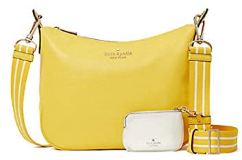 Kate Spade New York Rosie Crossbody Detachable Coin Purse Pebbled Leather (Yellow Sesame)