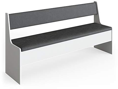 Vicco Gruppo panca ad angolo Roman, Bianco, 41.5 x 166.6 cm, adatto per soluzioni angolari salvaspazio nella zona pranzo