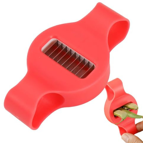 Taglierina fagioli in acciaio inox affettatrice fagioli multifunzione per fagioli verdi Frencher macinino in acciaio inox strumento da cucina in acciaio inox per fagioli lunghi, hari