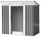 6x4 Ft Garden Storage Shed - Outdoor Bike and Metal Pent Tool Storage, Weatherproof Galvanized Steel Shed with Lockable Door and Roof, Durable & Rust-Resistant (L121 x W194 x H181 Cm)