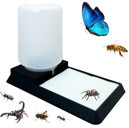 Insektsvattenmatare, spindelvattendispenser, insektsbevattningsstation, bi-vattenmatare, för spindlar, tarantlar, bönbönbönbönböner, syrstenar, myror och andra tillbehör för små djur, 479 ml.
