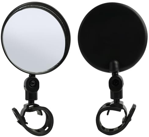 Miroir de vélo et scooter électrique, ensemble de 2 miroirs convexes réglables à 360°, montés sur guidon rotatif, vision arrière légère pour VTT, Vélo de route, Vélo électrique