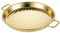 QXSJEDYCH Sartén for paella con asas, olla for mariscos española antiadherente de acero inoxidable, utensilios de cocina for cocina, camping al aire libre, plateado, grande Plato(Gold,Smal)
