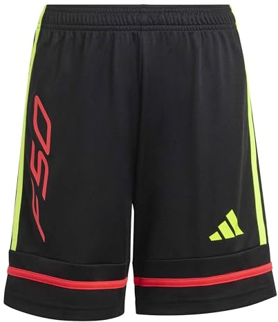 adidas Uniseks - dzieci F50 SHORTS KIDS, black/team solar yellow 2/lucid red, 9-10 Years
