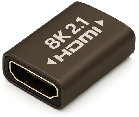 ISTARCOMPUTER Adaptateur HDMI 8K 2.1 Ultra Haut Débit – Connecteur HDMI Femelle/Femelle – 48 Gbps – Compatible 4K 120Hz, 8K 60Hz, Dolby Vision, eARC, HDR10+, PS5, Xbox, TV, PC