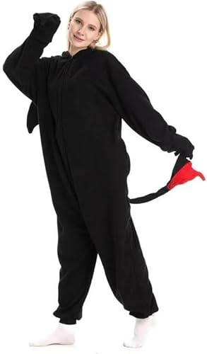 RandWind Animaux Adultes Onesie Costumes d'Halloween Pyjamas Animaux pour Dormir, L