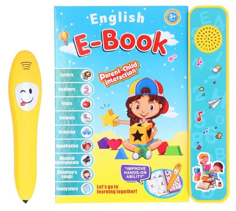 HETHLIF Books d'histoires Audio Interactifs pour Les Enfants de 1 6 Ans, Livres de Discussion éducatifs pour Garçons et Filles Préscolaires, Activités d'apprentissage en Anglais Amusantes pour Le