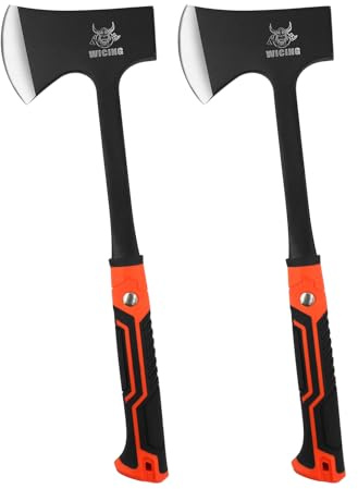 WICING 17 Inche Throwing Axe Set, Carbon Steel and Non-Slip Shock-Absorbing Grip for Axe Throwing Recreation, Competition