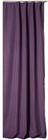 Thermogardine Canada Polar Fleece 140x245 cm Kräuselband lila violett Thermovorhang meliert Übergardine blickdicht Vorhang Gardine
