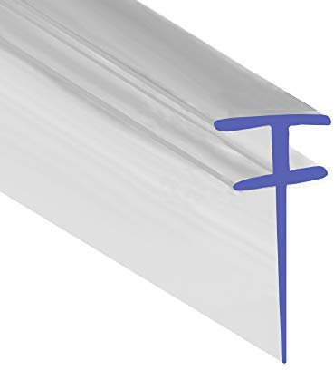 Soft Clear Flexible Rubber T Shower Seal | for Bi Folding Doors | Fits Into 5mm Channel | BIF006 (1 Metre)