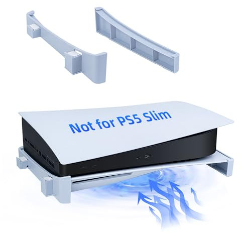 Mcbazel PS5 Supporto Orizzontale Compatibile con PS5 DE/UHD Console, Supporto Base con Antiscivolo per Playstation 5 Digital/Disc Edition Console - Bianco (Non compatibile con PS5 Slim/Pro)