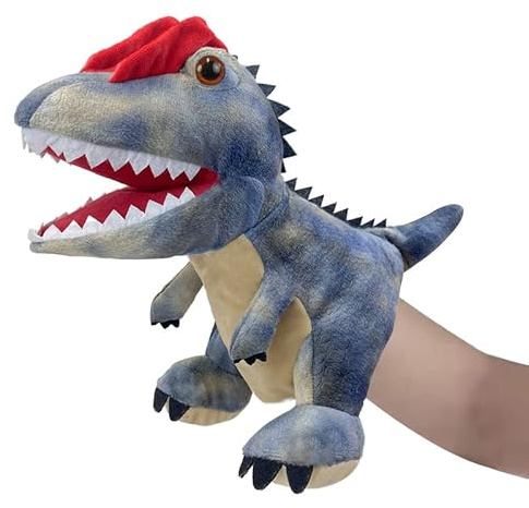Hand Puppets Dinosaur Puppets for Kids, Dinosaur Toys for Boys Girls, Plush Dinosaur Stuffed Animal Story Toys Gifts for 3-6 Year Old Boy (Dilophosaurus)